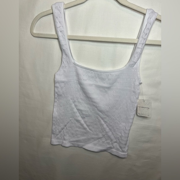 Free People Square One Seamless Cami White M/L - Picture 3 of 5